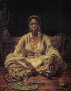 Ilia Efimovich Repin Black girl France oil painting artist